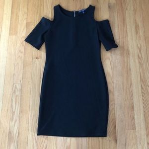 black bodycon mini dress